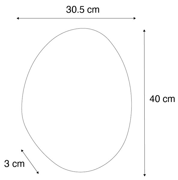 Oglinză de baie de design 40 cm cu LED IP44 - Biba