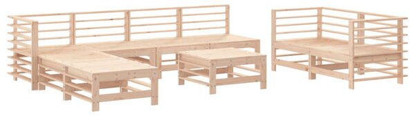 Set mobilier grădină, 9 piese, lemn masiv de pin