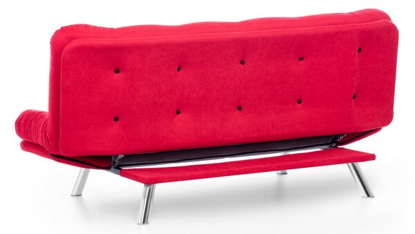 Canapea Extensibila, 3 Locuri Misa Sofabed Rosu
