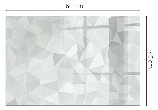 Placă dreptunghiulară din sticlă pentru șemineu Abstracție geometrică în forme