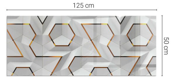 Placă dreptunghiulară din sticlă pentru șemineu Model de forme tridimensionale