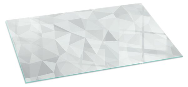 Placă dreptunghiulară din sticlă pentru șemineu Abstracție geometrică în forme
