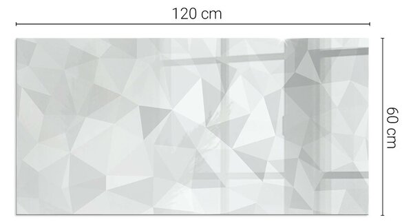 Placă dreptunghiulară din sticlă pentru șemineu Abstracție geometrică în forme