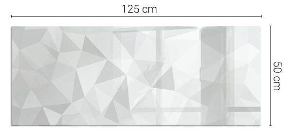 Placă dreptunghiulară din sticlă pentru șemineu Abstracție geometrică în forme