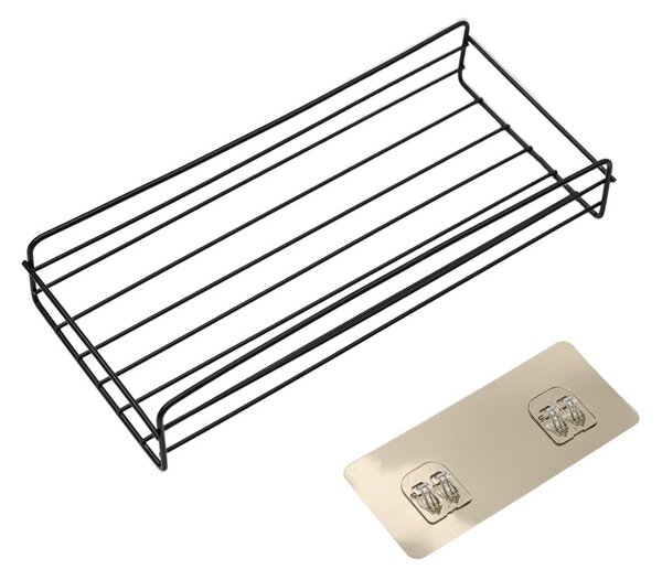Polita de baie fara gaurire VIENTO, neagra