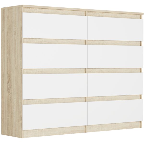 Comoda cu 8 sertare R-120-S8 - diferite variante de culoare sonoma