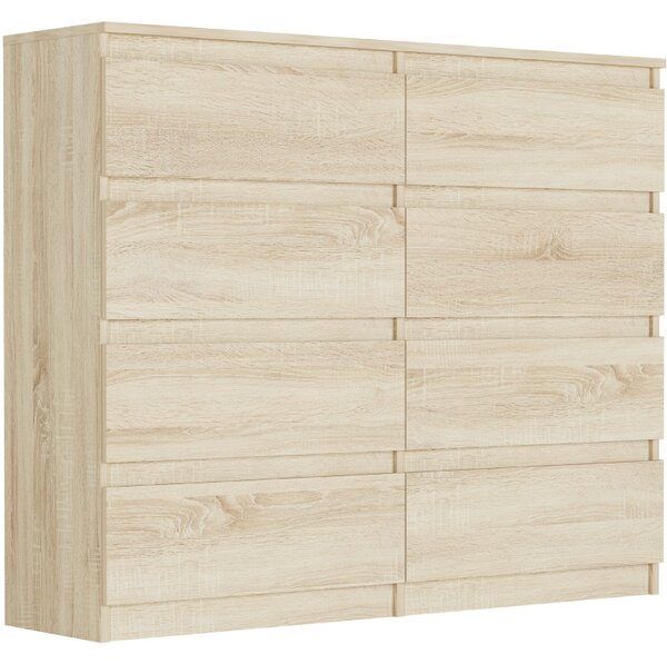 Comoda cu 8 sertare R-120-S8 - diferite variante de culoare sonoma