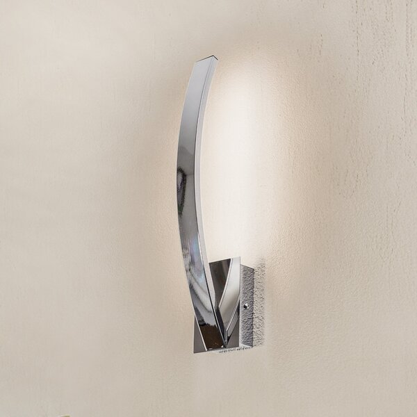 Domiluce Aplică perete LED Umbra lumină indirectă crom, reglabil, Metalic, Hol, Metal, Modern