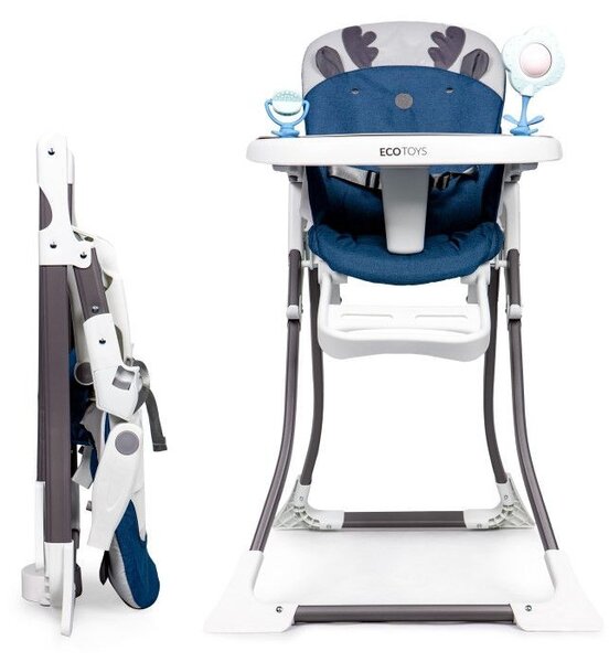 Scaun de sufragerie modern albastru