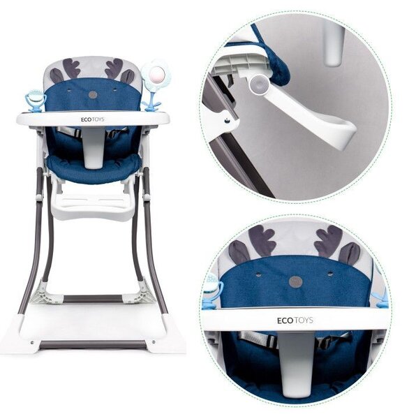Scaun de sufragerie modern albastru