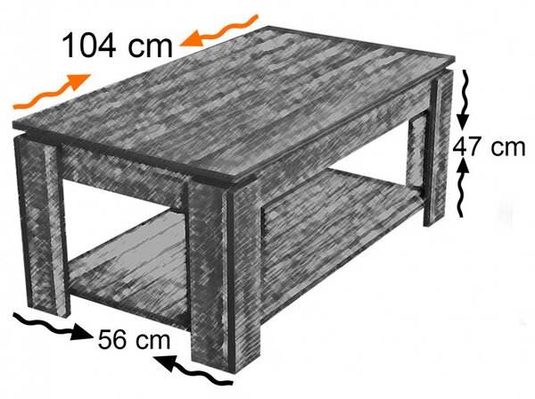 Masuta de Cafea Shelf - Walnut