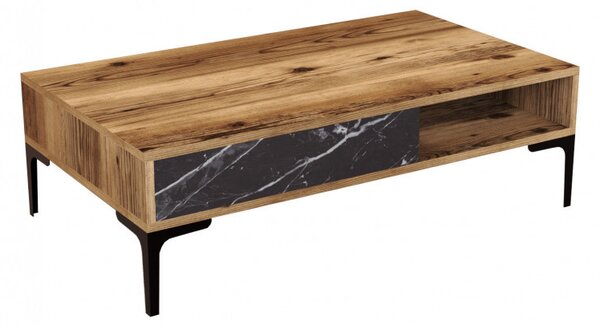 Masuta de Cafea Istanbul - Walnut, Negru Marble