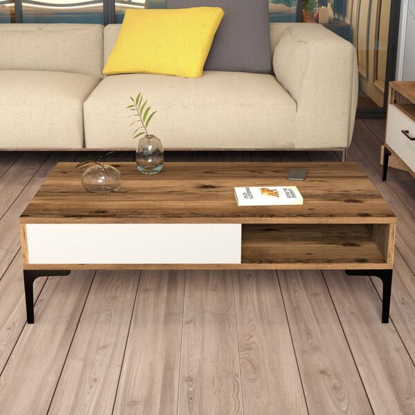 Masuta de Cafea Istanbul - Walnut, Crem
