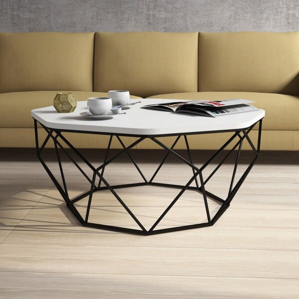 Masuta de Cafea Diamond - Alb