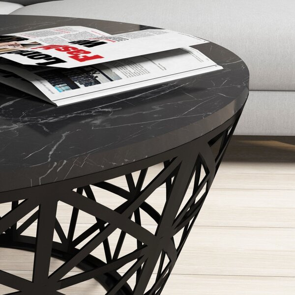 Masuta de Cafea Stil - Negru Marble