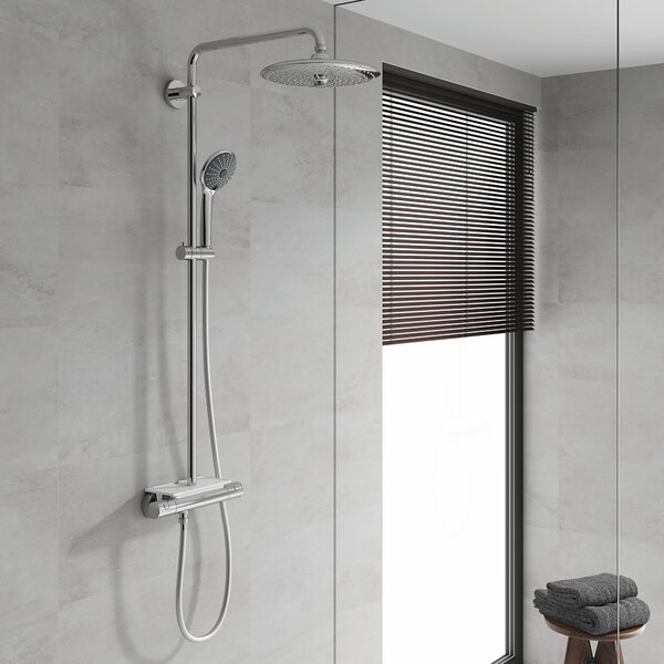 Grohe Vitalio Joy set de duș perete cu termostat cu duș de ploaie crom 26403001