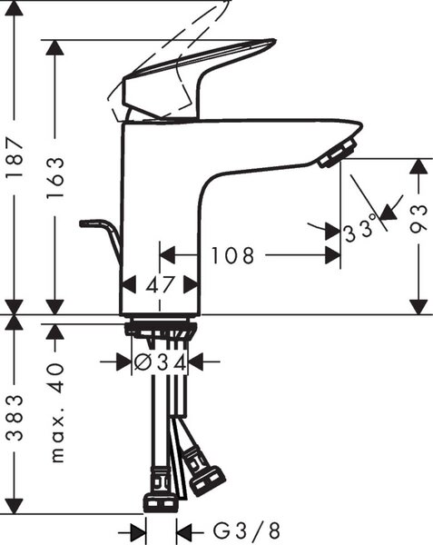 Hansgrohe Logis baterie lavoar stativ crom 71100000