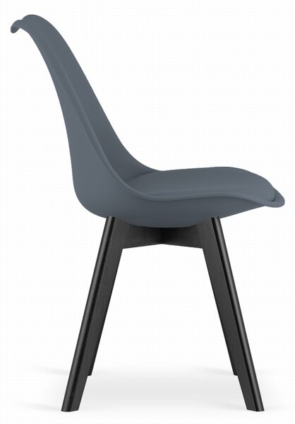 Scaun gri inchis BALI MARK cu picioare negre