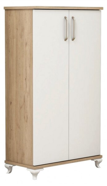 Dulap Pantofi Ari - Walnut, Alb