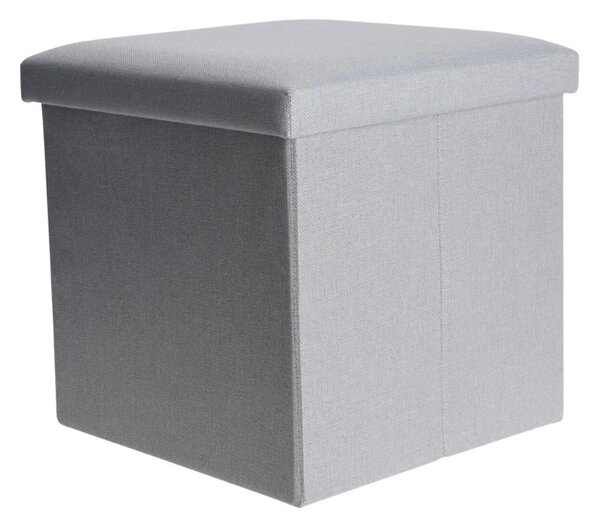 Taburet pliabil cu spațiu de depozitare - Storage Solutions®, tip cutie, otoman, culoare vernil, 38x38x38 cm