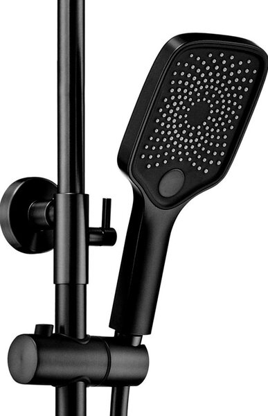 Coloana de dus cu termostat REA ROB Black