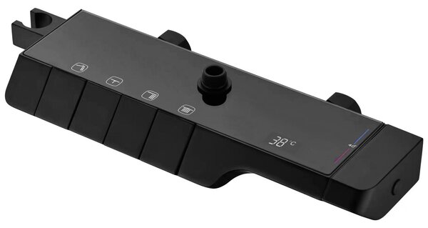 Coloana de dus cu termostat REA ROB Black
