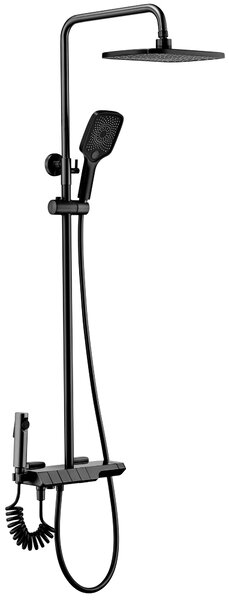 Coloana de dus cu termostat REA ROB Black