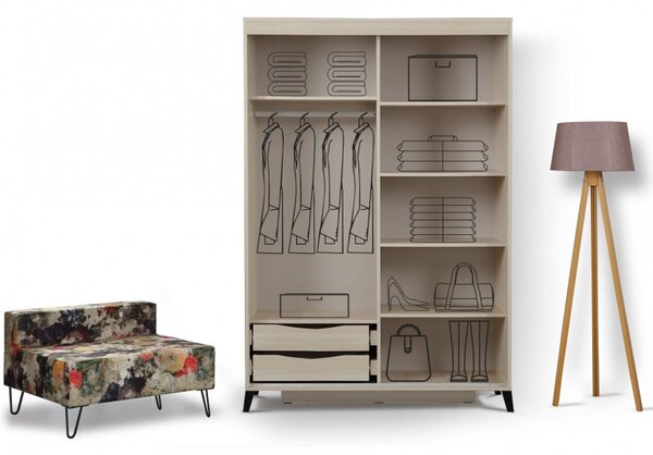 Dulap Pasific Home Fuga - 130 Meşe Dolap