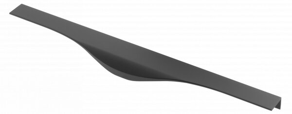 Maner metalic aplicat pentru mobilier, model MOLINA, stil modern/minimalist, Lungime totala = 496 | 596 | 796 mm, finisaj negru mat