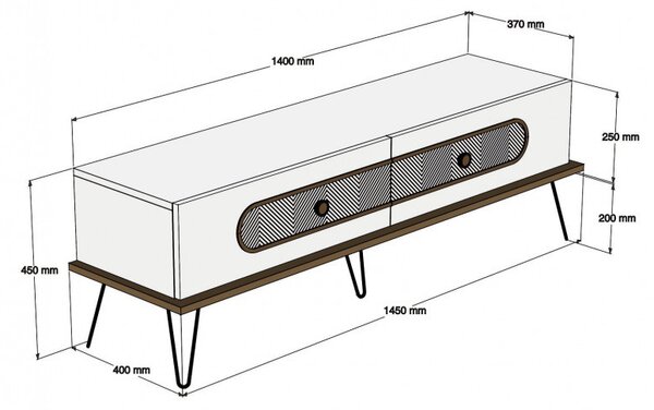 Comoda TV Ekol - Oak
