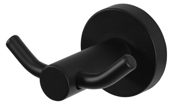 Rea Mist 02, 2 cârlige pentru prosoape 332914A, negru mat, REA-06901