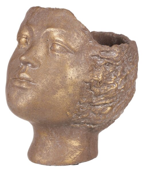 Cap de oală de beton, cupru, diametru 14 cm , 18 x14 x 19 cm