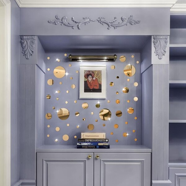 Set Oglinzi Design 3D GOLD ROUND - Oglinzi Decorative Acrilice Luxury Home 30 buc/set