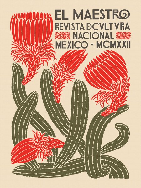Reproducere El Maestro Magazine Cover No.4 (Mexican Art / Cactus)
