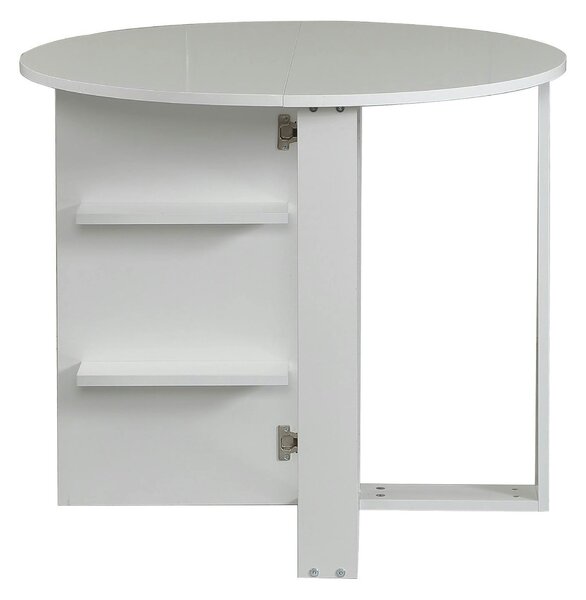 Masa plianta MIDDLE, alb, PAL melaminat, 90x45x77 cm