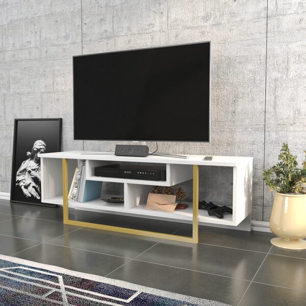 Comoda TV Asal 120 - Gold, Alb