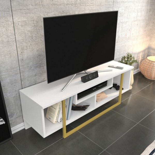 Comoda TV Asal 120 - Gold, Alb