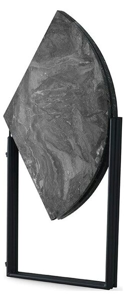 Masa plianta YAPRAK 1202, gri cu efect de marmura/negru, PAL melaminat