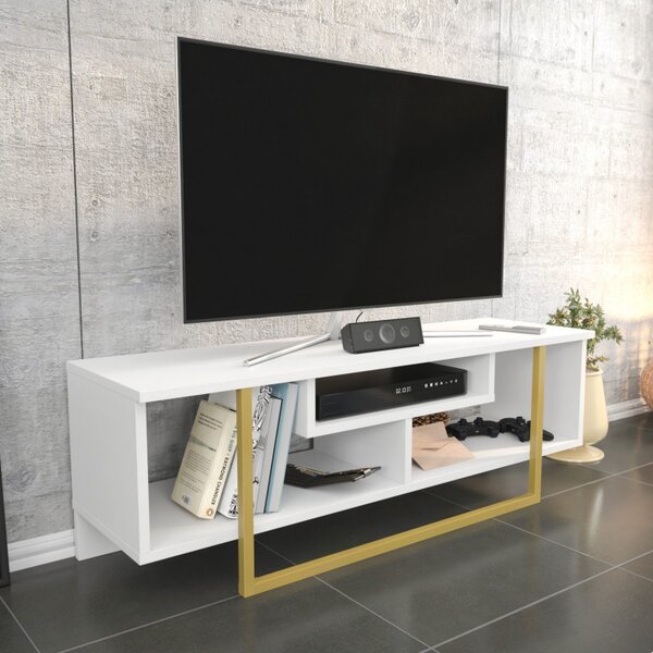 Comoda TV Asal 120 - Gold, Alb