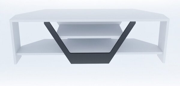 Comoda TV Sares - Alb, Negru
