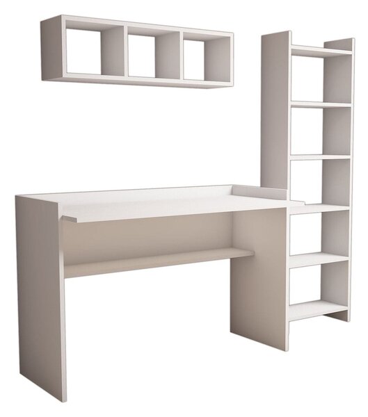 Set birou HERA, alb, PAL melaminat