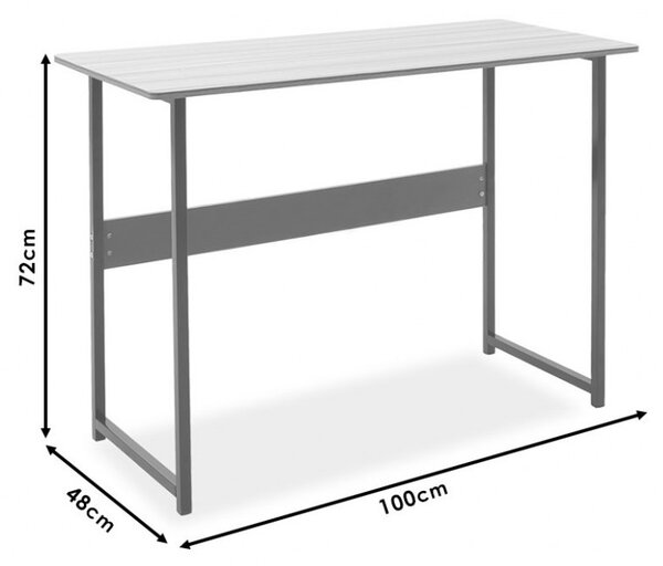 Birou Fulk Walnut - Negru 100x48x72 cm