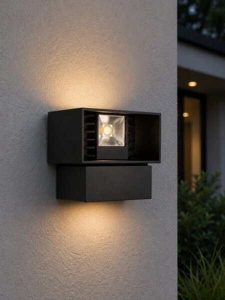 Aplica de perete LED pentru exterior/6W/230V IP54 neagră