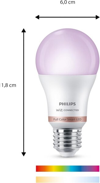 Bec LED RGB reglabil Philips SMART A60 E27/8,5W/230V 2200-6500K + telecomandă