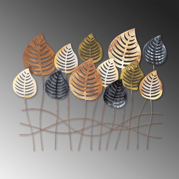 Decoratiune perete LILAC, multicolor, metal, 76x64 cm