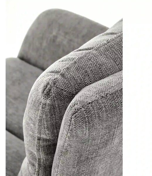 Scaun pentru living K495, gri/negru, stofa clasica/metal, rotativ, 60x