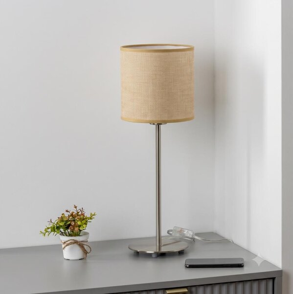 Brilagi - lampă de masă LED NUBILA 1xE27/60W/230V maro deschis