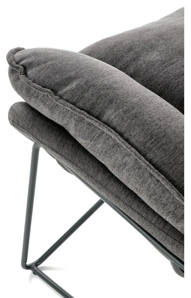 Scaun relaxare living VOLKER, gri, stofa clasica/metal, 75x88x85 cm