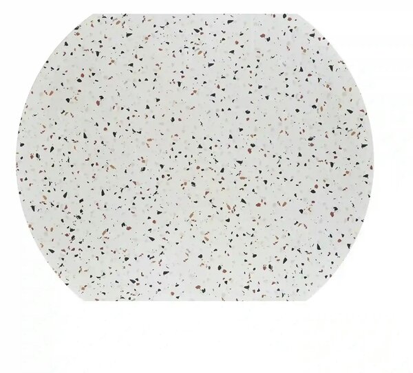 Masa ARAMIS, alb/terrazzo, 120x120x76 cm