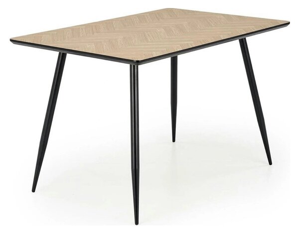 Masa BERTO, stejar/negru, 120x80x77 cm